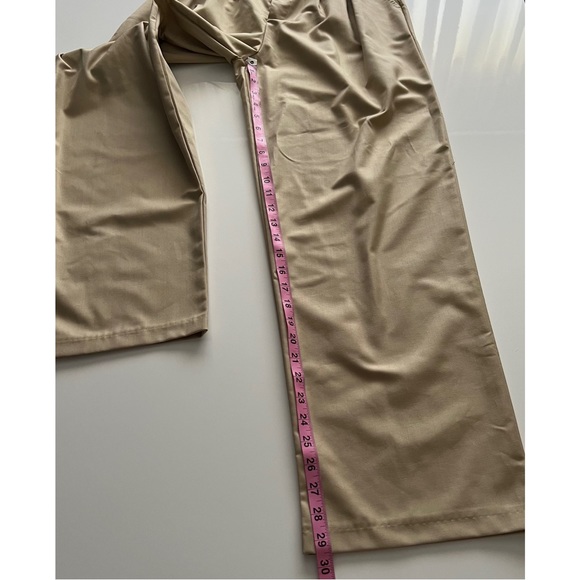 NWT baggy pleated trousers, light tan, 2 - Picture 3 of 9